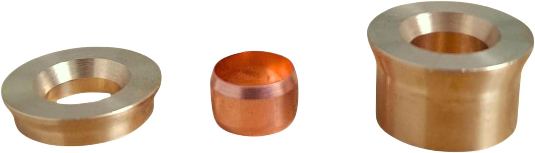 15mm x 8mm Compression Reducing Set – 3 Piece Brass Olive Reducer Kit for Compression Fittings | Pack of 5