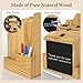 Suggestion Box with Acrylic Sign Holder, Locking Donation Box for Office Feedback,Donation, Ballot & Fundraising, Wooden Comment Box for Office, Events, Countertop or Wall Mount