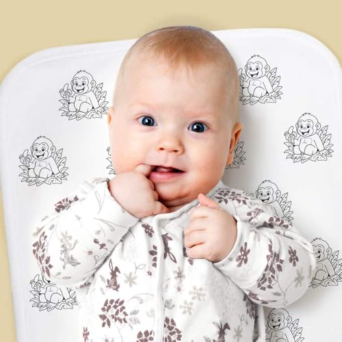 Azeeda 'Gorilla Eating a Banana' Baby Burp/Wash Cloth (BC00035398)2