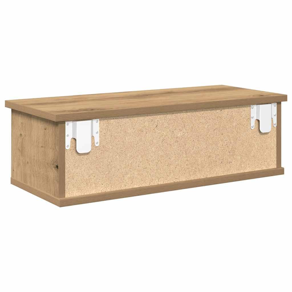 vidaXL Armario Pared Madera de ingeniería Roble Artesano 60x26x18,5 cm, Armario de Pared para TV, Mueble de Pared para TV, Mueble Flotante para TV