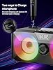 Karaoke Machine for Adults Kids with 2 UHF Wireless Microphones,Portable Bluetooth Singing PA Speaker System with LED Lights for Home Party,Outdoor/Indoor/Wedding,Church,Picnic,Birthday Gifts. #4