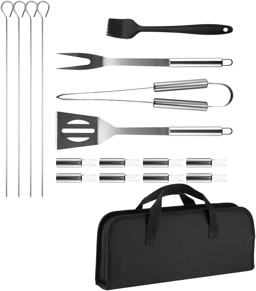 Stainless Steel BBQ Tools Set Barbecue Grilling Utensil Accessories Camping Outdoor Cooking Kit Utensils