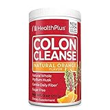Health Plus Colon Cleanse - Natural Daily Fiber - No Artifical Flavors, Natural Sweetener, Gluten Free, Detox, Heart Healthy, Orange Flavor (9 Ounces, 36 Servings)