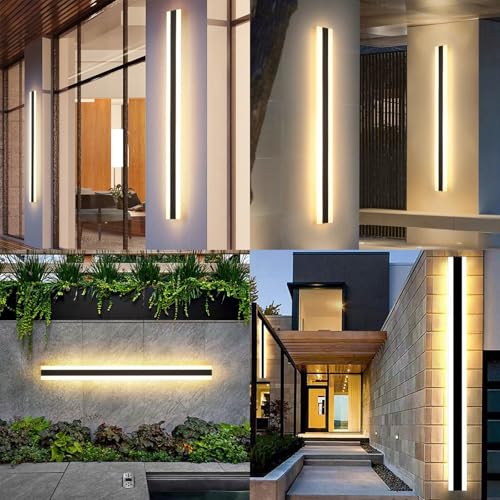 Applique murale LED extérieure dimmable IP65 luminaire acrylique jardin 40cm