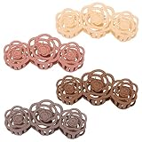 MISILIN Big Hair Claw Clips for Women, 4 PCS Rose pattern Hollow Carving, Matte and Non slip Jaw Wom