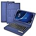 KuGi Samsung Galaxy Tab S2 9.7 Keyboard case, Ultra-thin Detachable Bluetooth Keyboard Stand Portfolio Case with stylus for Samsung Galaxy Tab S2 9.7 T810 T813 T815 T819 tablet.(Blue)