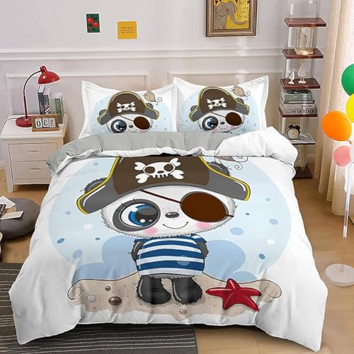 SJSXWQN Funda Nordica Cama 105 Pirata Blanco