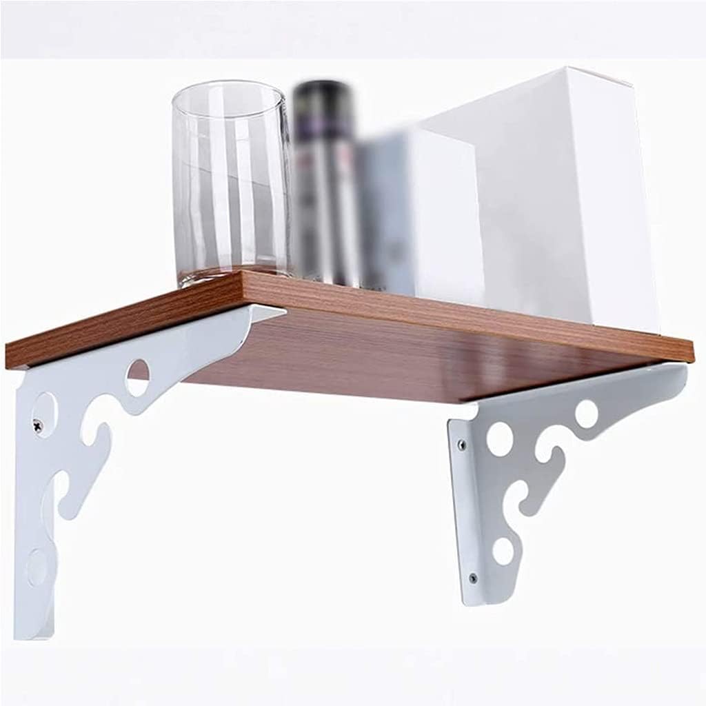 Zanotva 2pcs Shelf Brackets, Creative Wall Floating Metal Iron Triangle Shelf Brackets, Wall Mounted Floral Shelf Brackets with Matching Screw and Anchors(150x150mm/5.9x5.9in)