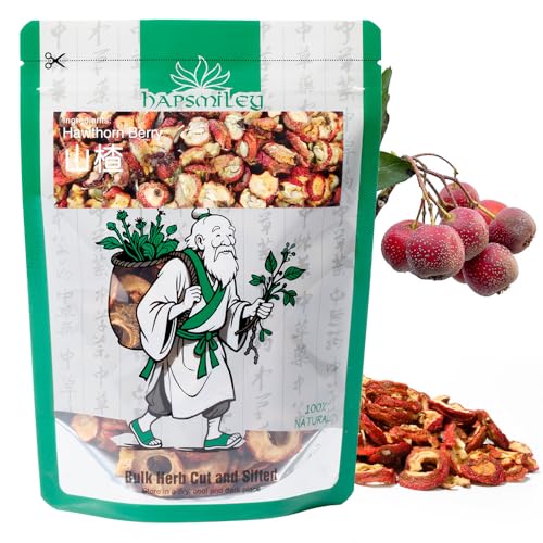 Hapsmiley Hawthorn Berry(Shanzha/Dried Hawthorne/山楂/산사 열매) Dried Bulk Herb – 3.5 oz (100g)