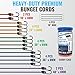 GOEASY0312 Premium Bungee Cords Heavy Duty - 20 pcs Bungee Cords with Hooks in A Storage Jar Includes 10