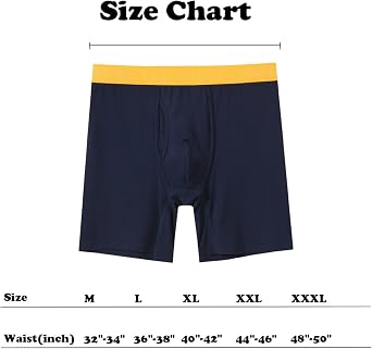 ZONBAILON Bamboo Viscose Underwear for Men Boxer Briefs Underpants Pouch Fly M L XL 2XL 3XL