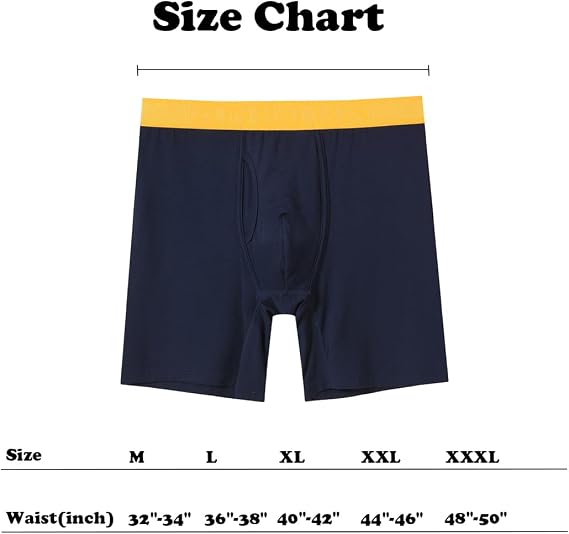 ZONBAILON Bamboo Viscose Underwear for Men Boxer Briefs Underpants Pouch Fly M L XL 2XL 3XL