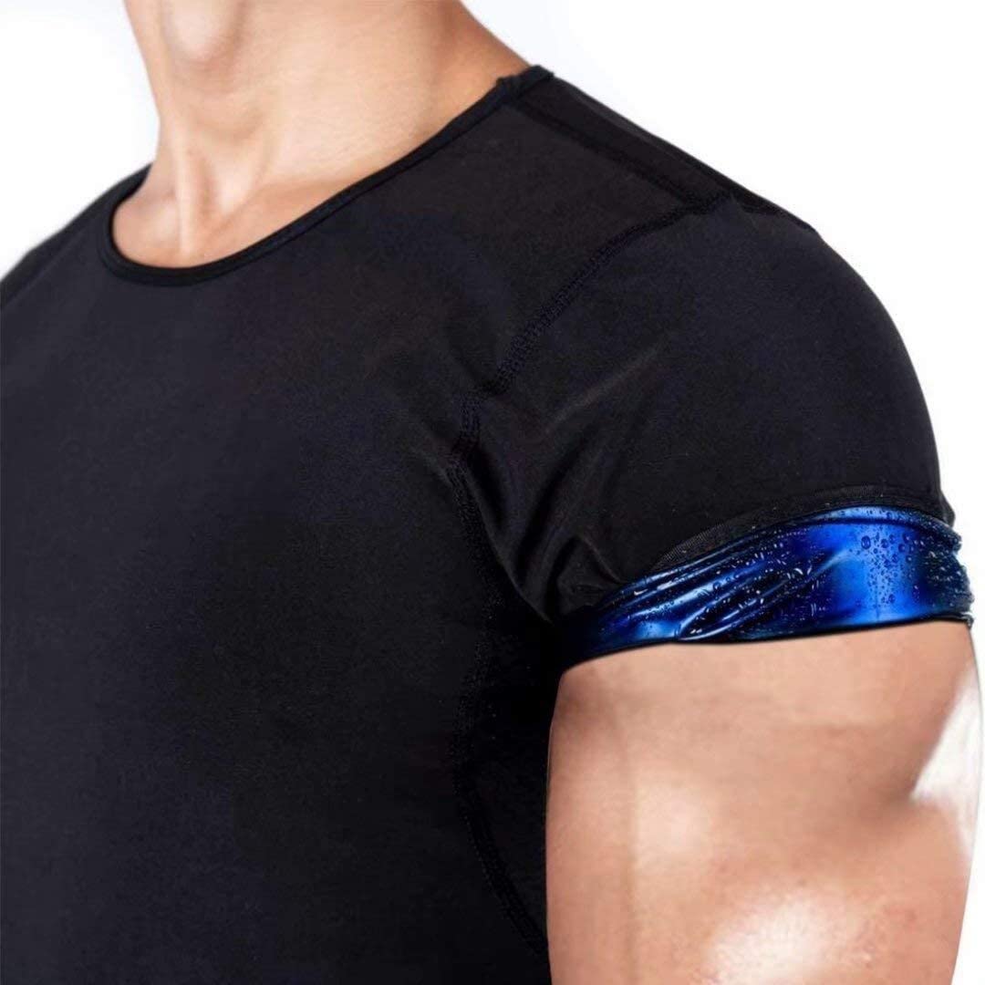 Männer Sauna T-Shirts Sweat Sauna Anzug Body Shaper Training Neopren Tank Top Trainingsjacken Kleidung Übung Fitness Kurzarm