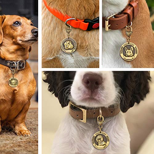 Shepherd Dog Tag Personalized German Shepherd 3D Effect Copper Puppy Id Dogs Name Tags Custom Engraved Memorial Identity Dog Tags For Pet Collar #TOP7
