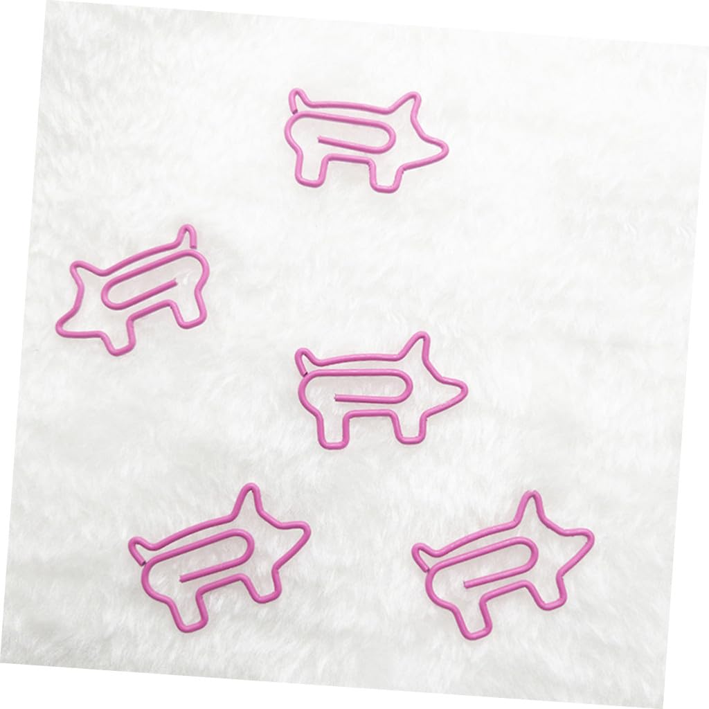 STOBOK 72stücke Cartoon Büroklammern Im Schweinchen-design Pinke Halter Für Büro Und Schule Kreative Und Charmante Klemmen Für Dokumente