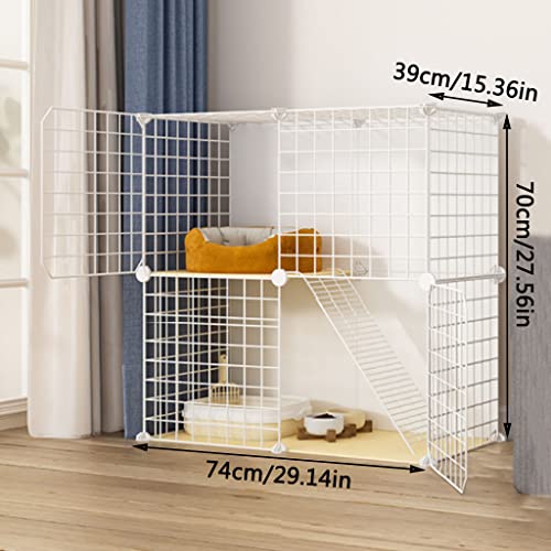 Cage pour chat spacieuse résolvant le manque d'espace de jeu intérieur