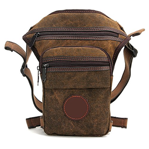 Fansport Outdoor Leg Pack Herren Gürteltasche Vintage Verstellbare Canvas Drop Bag Beintasche Cover