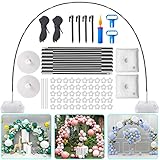 HYFAM Ballon Bogen Stand Kit mit Basis, 2.7M hoch & 3M breit einstellbare Bogen Girlande Rahmen für Party Geburtstag Hochzeit Dekoration
