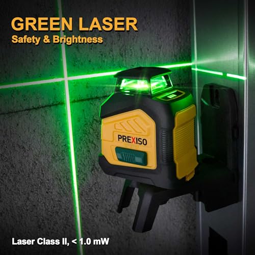 image for PREXISO 360° Laser Level Self Leveling, 100Ft Dual Power Cross Line L