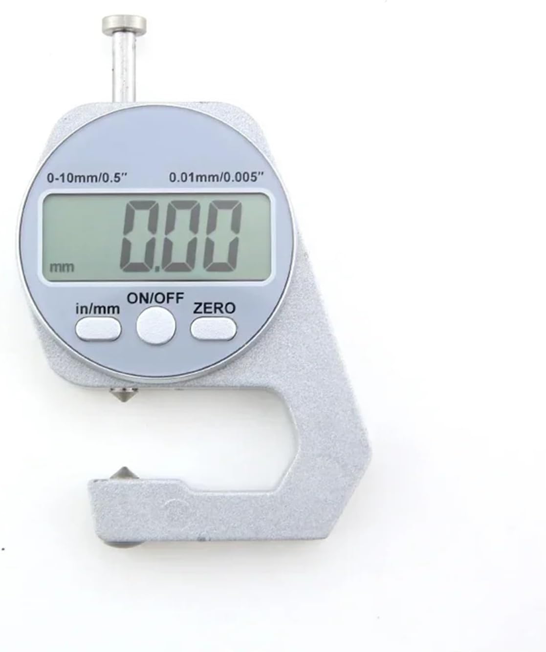 マイクロメーター、 デジタルディスプレイ厚さ計 亜鉛合金電子LCDマイクロメーター メートル法壁厚さ測定ツール 0-10/20mm(
