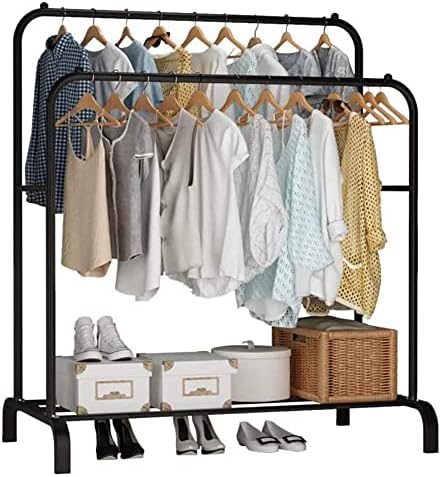 Monoptilon Clothes Rack with Double Rods 110cm (Black) — عرض 2