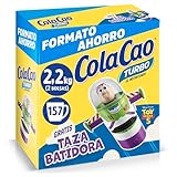 ColaCao Turbo, Cacao Soluble Instantáneo Natural, Pack Ahorro 2,2kg. Formato Ahorro con Taza Batidora Buzz Lightyear de Toy Story