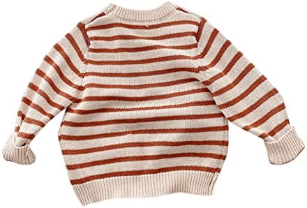 Muzuld 0-6 Years Babys Kids Toddler Girls Boys Spring Winter Long Sleeve Striped Knit Sweater Pullover Tops Clothes