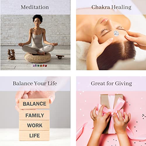 Truenergy - Large Healing Crystals And Stones Kit In Wooden Box - 11 Piece Kit - Rose Quartz, Amethyst Custer, Clear Quartz, 7 Chakra Stones, Chakra Pendulum, Information Card #TOP4