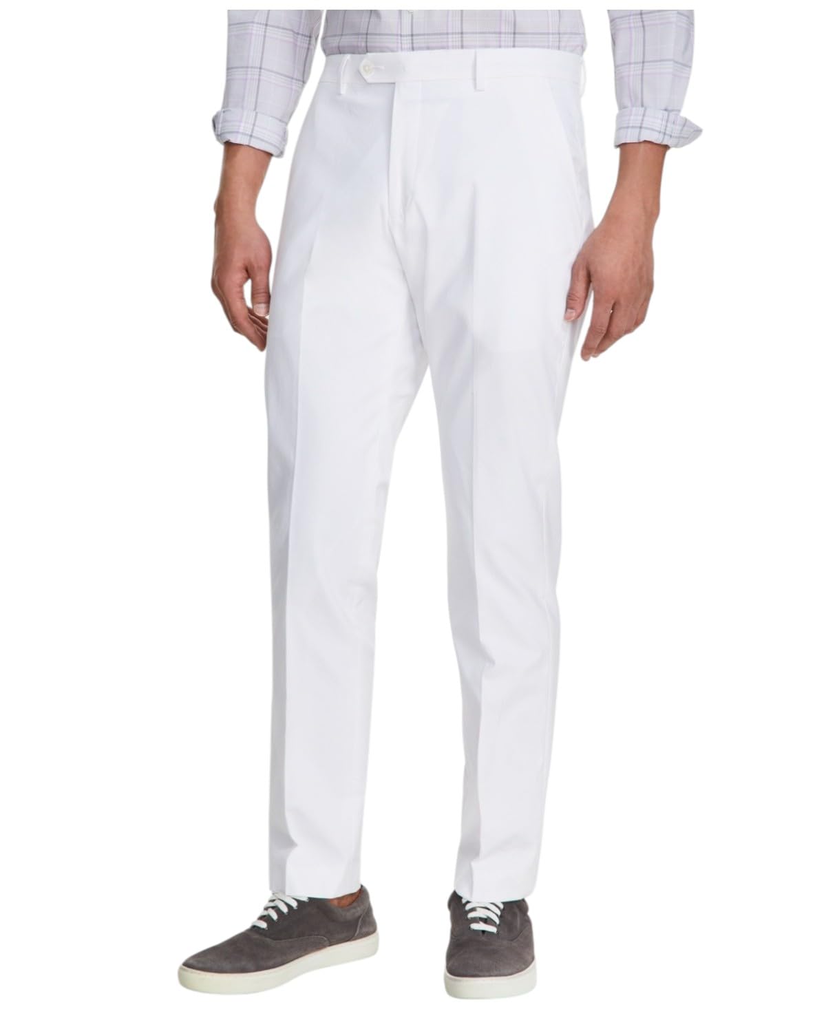 Tommy Hilfiger Mens Modern fit Dress Pants 30 32 White Solid Stretch