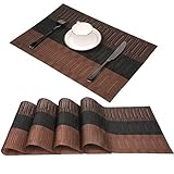 Dieser Tisch-Tischsets besteht aus 70 % gute Qualität PVC und 30 % Polyester-garn, der Co freundlich und sicher für den Esstisch Einsatz ist.