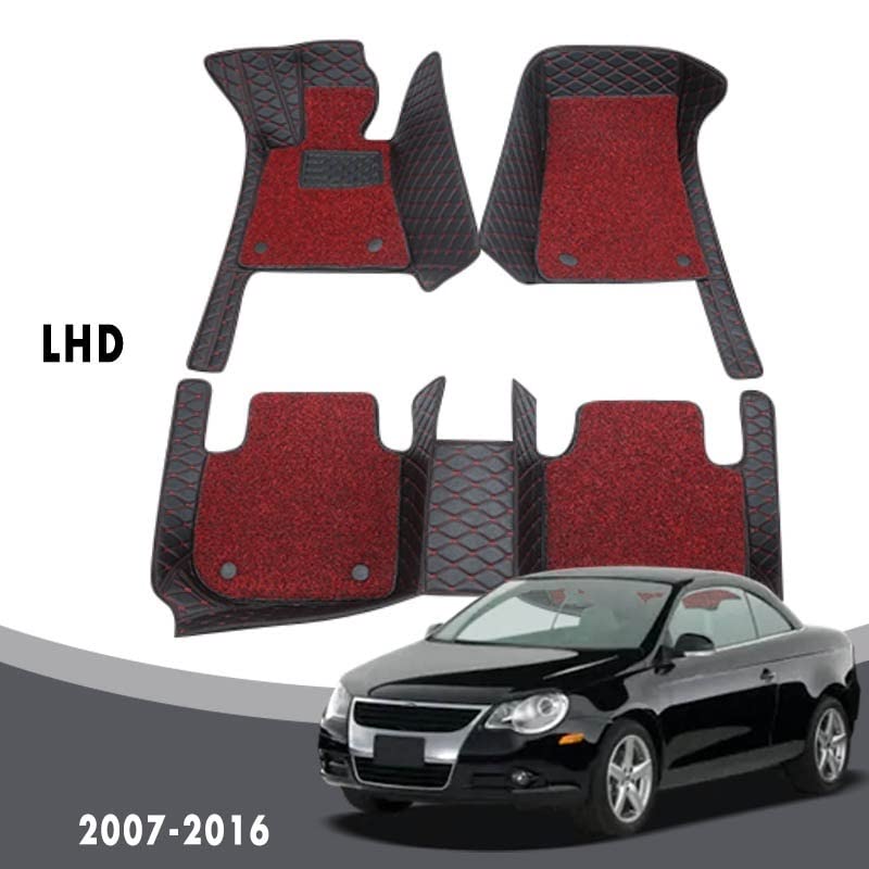 Tapis de sol pour VW Eos luxe double couche fil boucle antidérapant - 3