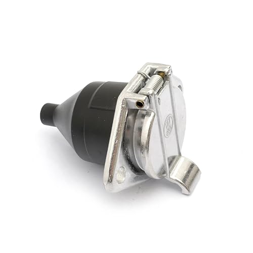 Vista 13 de High Soar Probador de enchufe de remolque de 7 vías, cable de remolque de 7 vías con protector de resorte, arnés de cableado redondo, adaptador