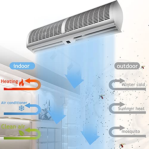 Commercieel Luchtgordijn Voor Boven De Deur, Geluidsarm Natuurlijke Wind Onzichtbaar Luchtgordijn Voor Supermarkt Restaurant Mall Luchtgordijn Commercieel Dempen Dual Speed Afstandsbediening - Image 3