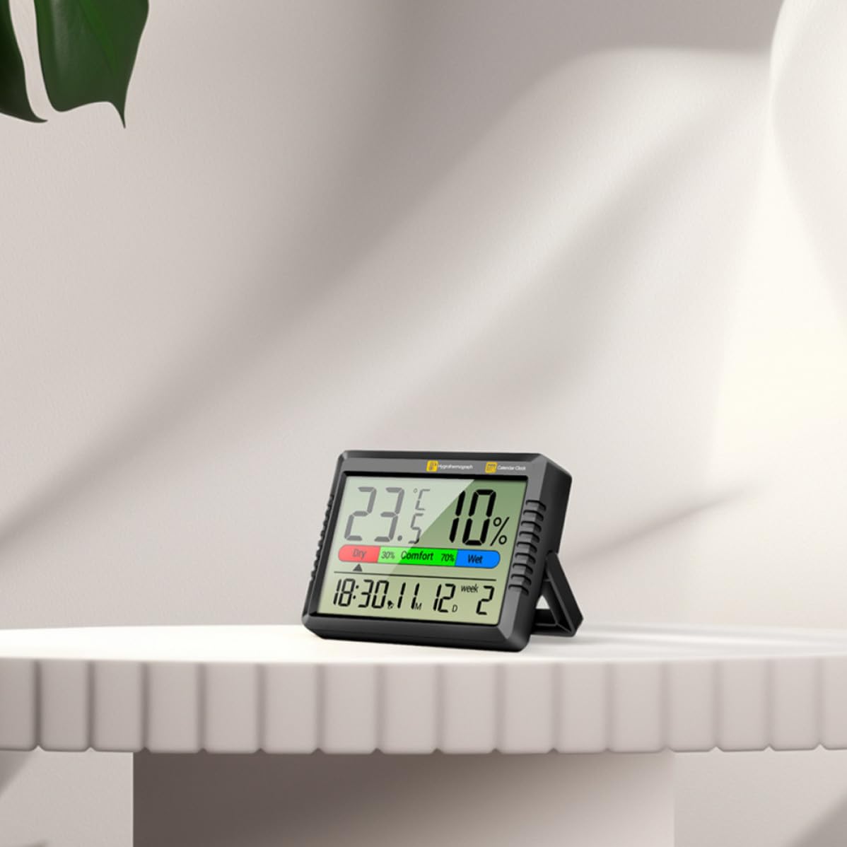 Mini Digital Temperature Humidity Meter with LCD Screen, Lightweight and Portable Indoor Hygrometer for Accurate Monitoring in Greenhouse and Fridge