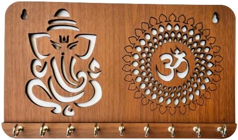 Ganesha Om Chakra Llavero para artículos de decoración del hogar  Elegante colgador de llaves montado en la pared  Soporte de llavero artesanal
