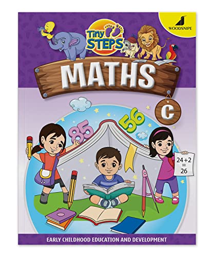 Image of Woodsnipe Tiny Steps - Maths Number Writing Book C | Age 4 to 6 Years | 1 to 100 Number For Homeschooling | Tracing and Writing Practice | Fun Filled Activity for Nursery Kids