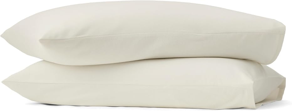 BOLL & BRANCH Flannel Pillowcase Set, Standard, Cream
