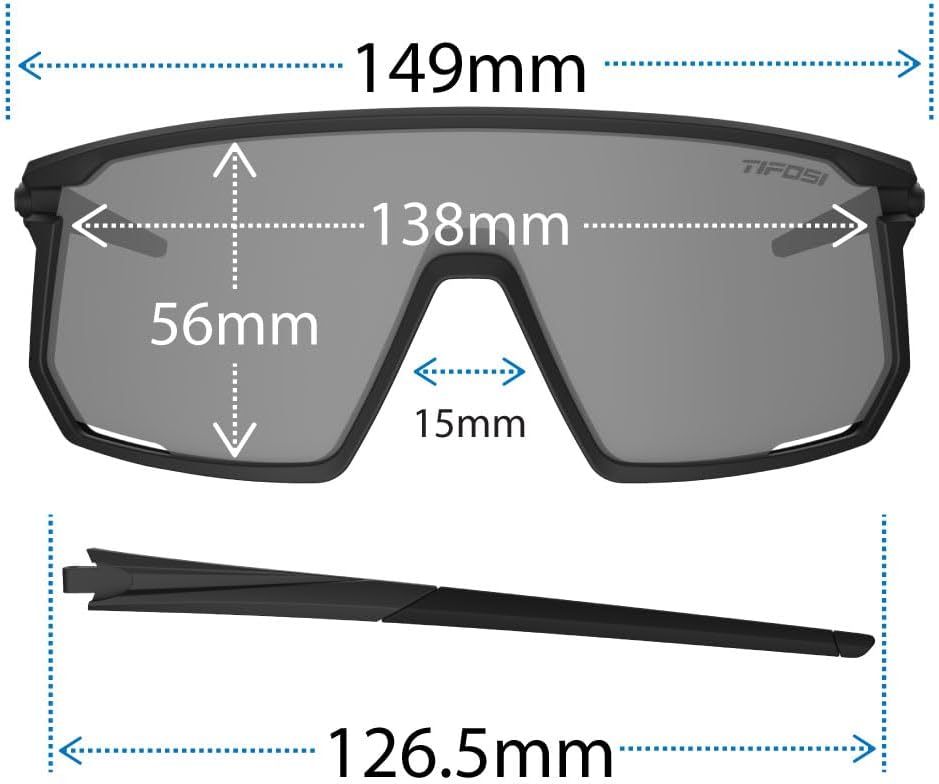 Tifosi Moab Cycling Glasses - Ideal For Cycling (Gravel, MTB & Road), Baseball & Pickleball - Shatterproof Polycarbonate Lens - Image 3