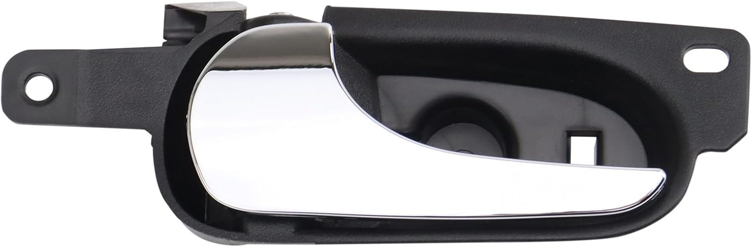 Rear Left Interior Door Handle Chrome & Black Drivers Side Compatible with 2006-2011 Buick Lucerne
