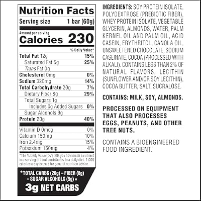 Atkins Strong Chocolate Chip Cookie Dough High Protein Bars, 20g Protein, 2g Sugar, 4 Count (Pack of 6)