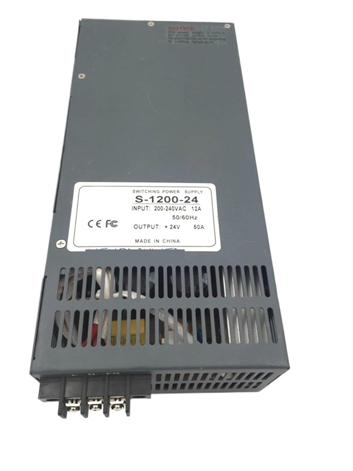 S-1200-12V 13.5V 15V 24V 36V 48V 60V 110V 1200W Switching Power Supply for LED Strip Light AC to DC Converter(12V_1200W)