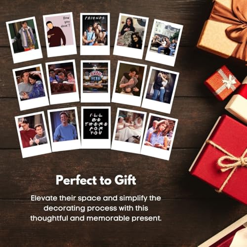 Image of Friends Poster | Friends Poster Polaroids (Set of 15) | Best Moments of Friends TV Show Mini Poster (8 x 6 cm) Posters for Phone Accessories, Bedroom, Office, Room Decoration (Friends)