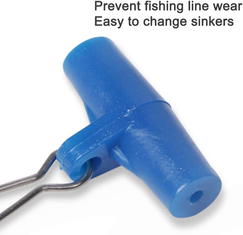 Dr.Fish Sinker Slides for Fishing, Sinker Weight Silder Line Slide Sleeve Swivel Duo Lock Snaps for Saltwater Surf Bottom Fishing Fish Fider Rig Catfish Rig