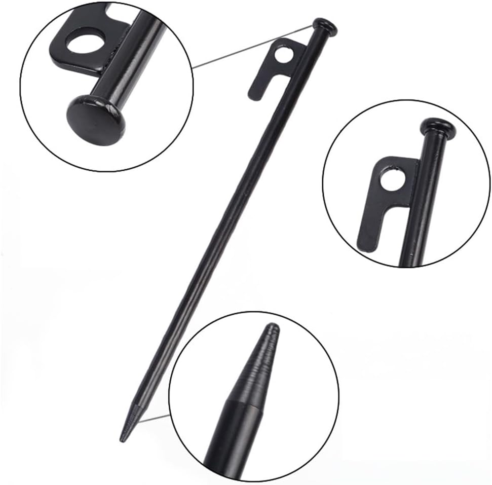 Camping Tent Ground Pegs with Tapered Tip Weatherproofed Tent Stakes for Enhancing Stability