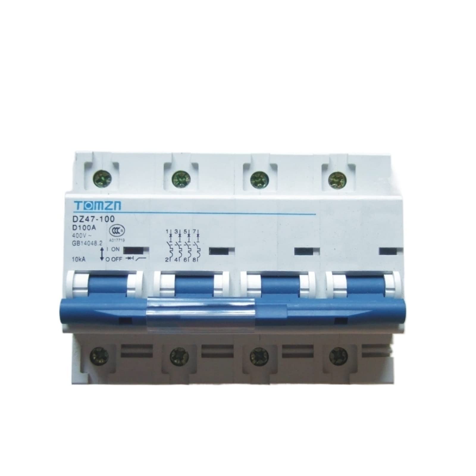 YFHGULBTK 4P 100A 240V/415V 50HZ/60HZ Circuit Breaker MCB
