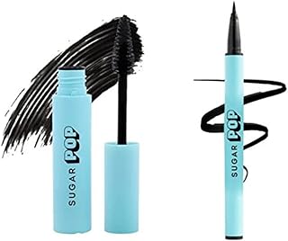 SUGAR POP Eye Combo, Natural Liquid Eyeliner + Mascara, Black Price In India