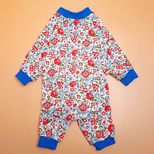 Lovinpet Large Dog Onesies, Post Operative Protection Dog Pajamas, Coverage Dog Jumpsuit, Lightweight Multicolor Rose Flowers Prints As Dog Sweater Bottoming For Dogs Apparel M #TOP6