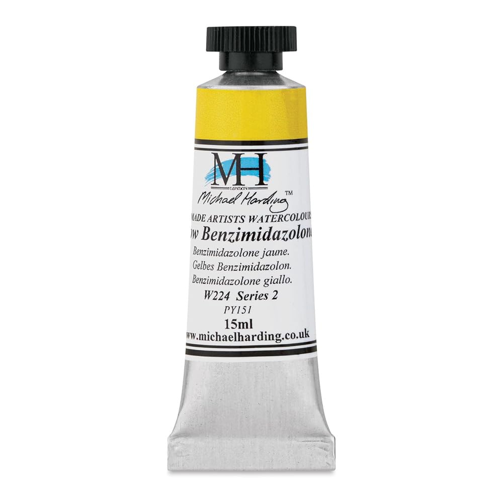 Michael Harding Yellow Benzimidazolone Professional Watercolors - 15Ml Tubes (Yellow Benzimidazolone)