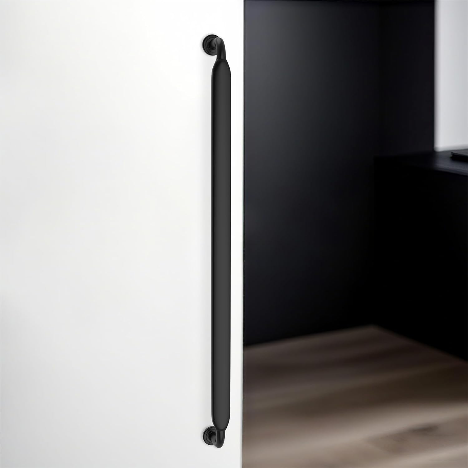 6 Pack 12-3/5 Inch Cabinet Pulls Matte Black Kitchen Cabinet Handles Zinc Alloy Drawer Pulls Solid Cabinet Hardware