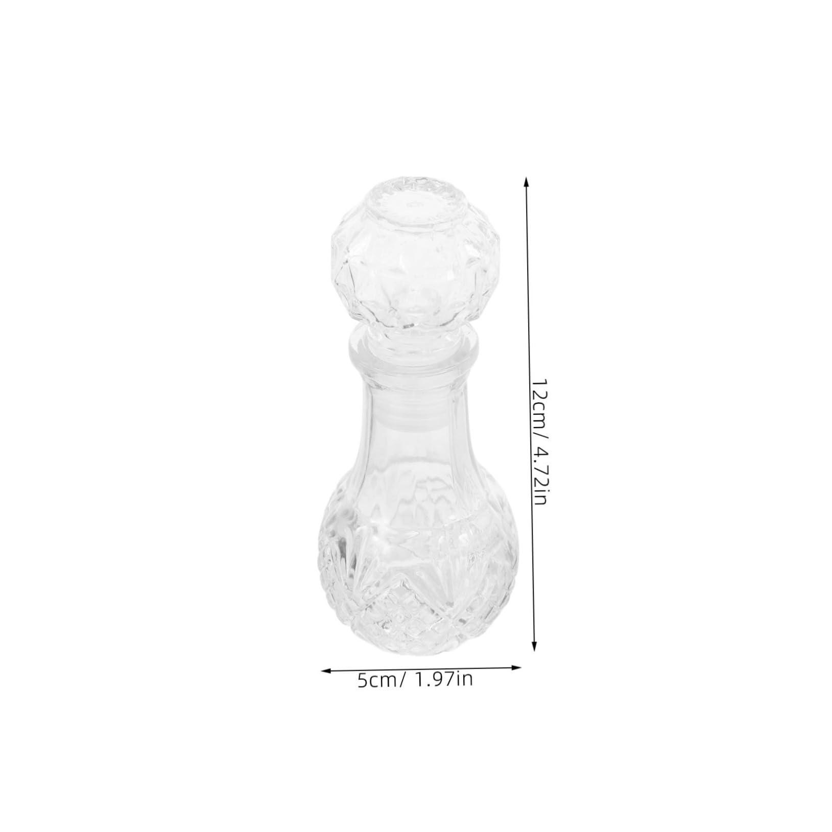 Bottiglie da 50ml in Vetro per Liquori e Vino, con Tappo Ermetico, Set da 6 Pezzi con Design Elegante e Unico per Degustazioni e Feste